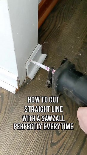 Nailed it, straight line with a sawzall first try.... #powertools #dewalt #handyman #homerenovation | Revive Home Tips