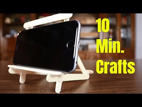 How To Make A Popsicle Stick Cell Phone Stand ( Easel | Picture Holder )