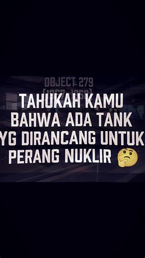 Object 279 adalah tank berat eksperimental Uni Soviet (1956-1959) yang dirancang khusus untuk bertahan dari gelombang kejut nuklir dan beroperasi di medan sangat berat. Dengan bentuk elips unik menyerupai UFO, empat roda rantai, dan meriam 130mm, tank berbobot 60 ton ini dirancang melintasi medan terjal/rawa, namun batal diproduksi massal karena biaya mahal dan larangan tank berat >37 ton pada 1960.#object279 #tank #experimental #ussr #coldwar