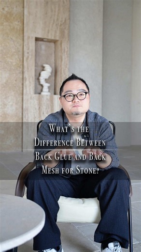 What’s the difference between back glue and back mesh for stone #stone #marble #villa #luxury #奢石