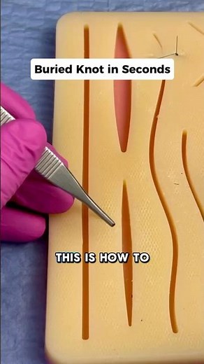 Buried Knot - Deep Dermal Stitch #suturing #shorts #stitches #medicaleducation