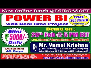POWER BI Online Training @ DURGASOFT