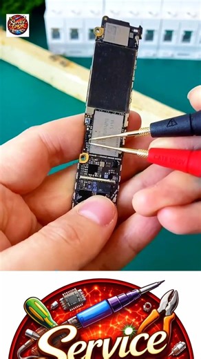 The object in the video is an iPhone motherboard (also known as a logic board) A technician is using