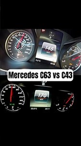 Mercedes-AMG C63 vs C43 Acceleration Battle 0-100 #mercedesamg #acceleration #mercedes #dragrace