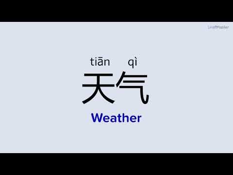 How to Say "Weather (天气)" in Chinese