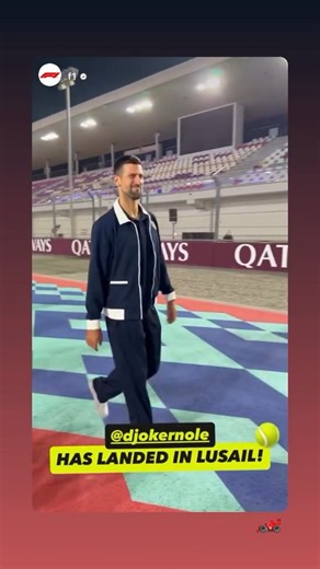 Novak at @f1 with @francolapinto (Presenting his new capsule at the performance center) Video @qatarairways | NOVAK DJOKOVIC FAN CLUB