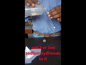 Salt analysis Test for ammonium ions zero group cation video