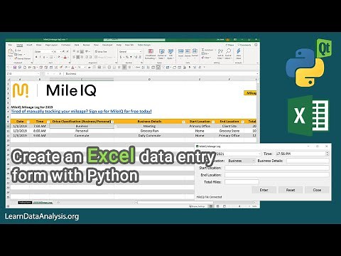 Create an Excel Data Entry app using Python (Full Tutorial)