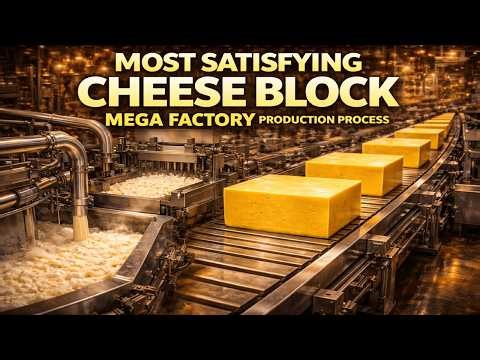 Most Satisfying Cheese Block Mega Factory Production Process