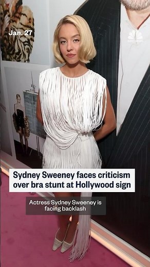 Sydney Sweeney faces backlash over bra stunt