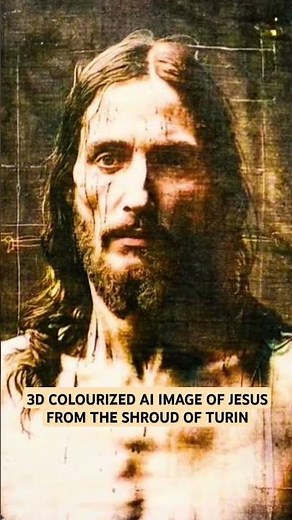 3D COLOURISED AI IMAGE OF JESUS GENERATED FROM TVE SHROUD OF TURIN! #jesuschrist