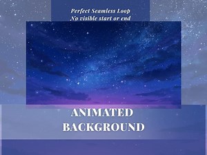 Celestial Night Sky Animated Background | Looping Starry Sky Live Wallpaper | Calm Cosmic Space for Stream Youtube Twitch Zoom Vtuber - Etsy
