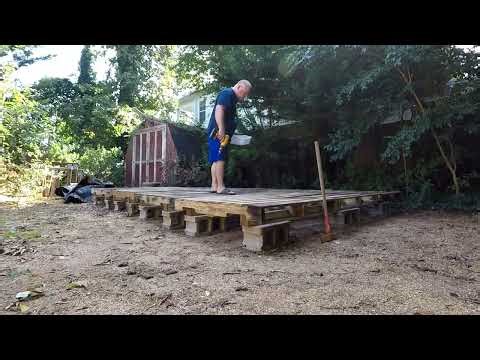 Rebuilding the Tent Platform on Cinder Blocks