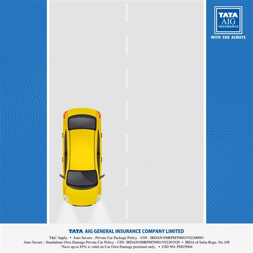 Unpredictable roads. Predictable protection. > Shield your vehicle from the unexpected with Tata AIG Car Insurance. Enjoy Zero Dep cover and up to 85%* off today! 🚗✨ ✅ Accidental Damage & Theft Cover ✅ Engine & Gearbox Protection ✅ Tyre Secure ✅ Zero Depreciation Cover ✅ 24x7 Assistance ✅ Zero Paperwork & Hassle Free Online Process Trusted Naam, Fantastic Kaam! *T&C Apply #CarInsurance #TataAIG | TATA AIG