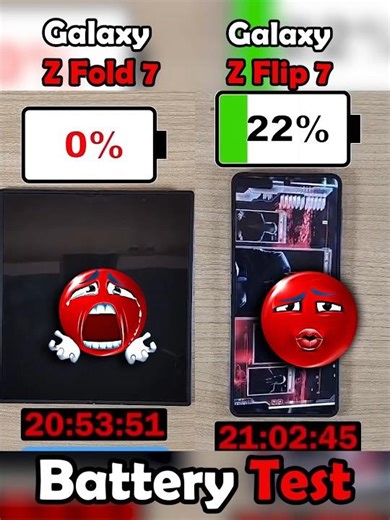 Galaxy Z Fold 7 vs Galaxy Z Flip 7 battery test!💀