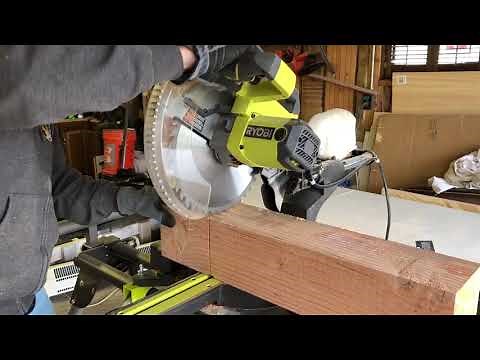 How to cut a 6x6 Timber with a miter saw