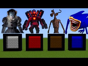 Never Make Portal To It Pennywise, Titan Speakerman, Siren Head, Shin Sonic Dimension in Minecraft!