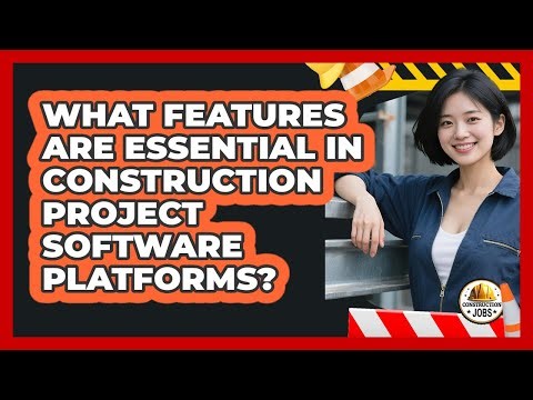 What Features Are Essential In Construction Project Software Platforms?