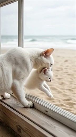 A mother’s love moves faster than fear! #ai #rescueefforts #cat #wildliferescue #cute