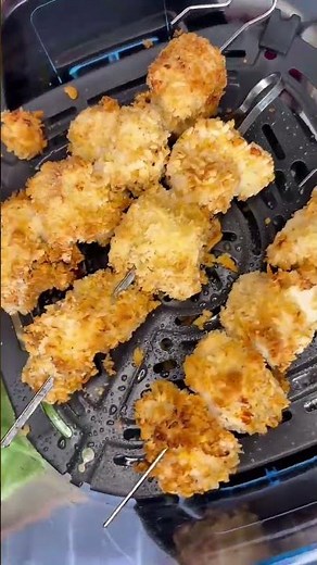 Air Fryer Hot Honey Crispy Chicken Skewers | Sweet, Spicy & Super Crispy! 🍯🍗