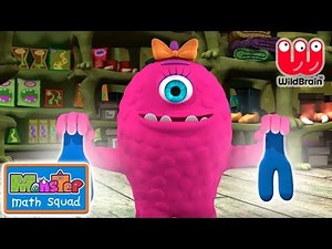 Monster Math Squad 104 - Big Monster Mess | Math Cartoons for Kids | HD | Learn Math