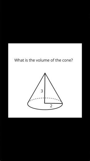 What is the volume of the cone? 💙 | #maths #mathematics #math #geometry #cone #volume #algebra