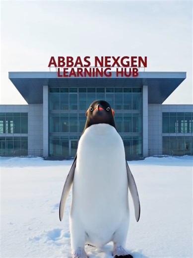 After searching everywhere… he finally came back with the answer😉 one and only Abbas NeXgen Learning Hub #penguin #penguins #trending #viralvideo #foryou