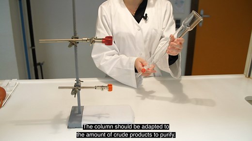 Preparation of a column chromatography on silica gel