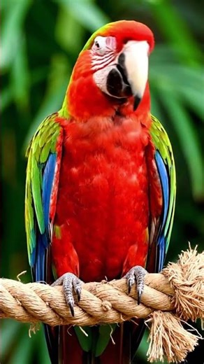 Vibrant Macaw Close Ups! 🦜 Talking Parrot Cuddles in the Jungle #Macaw