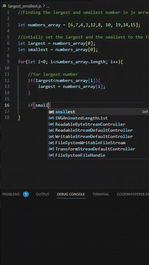 Find the largest and smallest element in an array with JavaScript