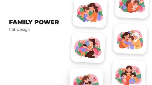 Family power - Flat Design