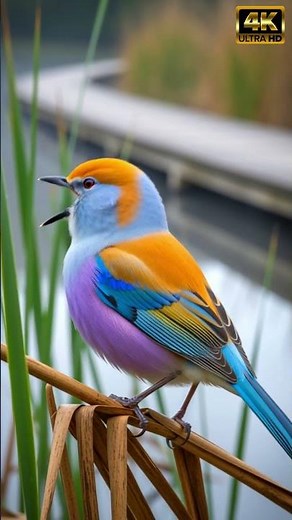 Bird Sound ASMR | This Panuridae Singing in 4K Close-Up | Metallic Reed Ping