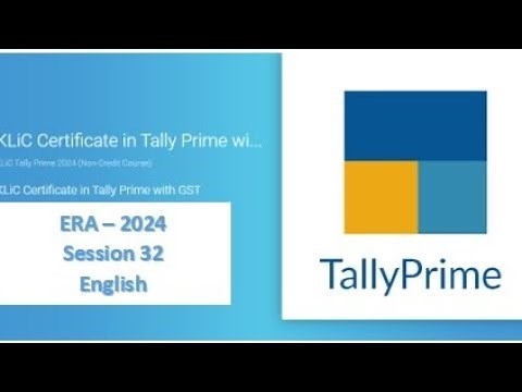 KLiC Tally Prime Era Session 32 questions English Era Session 32