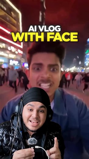 Kavangun Singh on Instagram: "AI Vlog with your Face in One Click 😍 #ai #aitools #editing"