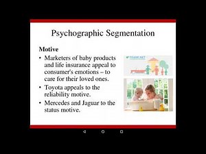 Marketing 1: Ch 6.2.4 - Psychographic & Benefit Segmentation