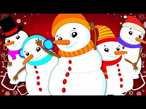 Five Little Snowman Christmas Songs | Christmas Carols | Xmas Rhyme By Oh My Genius - Videos For Kids