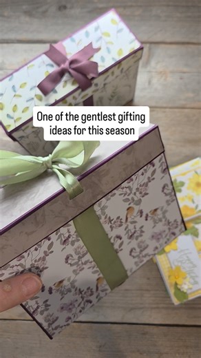 Claire Ottaway | Papercraft Tutorials + Crafty Otta's Club on Instagram: "A handmade box filled with YOUR handmade cards… Sometimes the simplest makes are the ones that feel the most meaningful This ribbon-tied gift box is perfect for gifting your card sets, storing your favourite makes, or giving someone a gentle moment of joy. The FREE step-by-step tutorial is now live over on my YouTube channel and it’s part of a slower, calmer approach to crafting I can’t wait to share more of soon. Leave a 