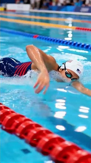 Intense Competitive Swimming Racee