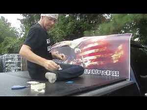 Installing Rear Window Printed Decal onto a Full Size Truck
