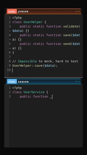 Static-Methods-Abuse-Static-Everywhere-vs-Instances #designpatterns