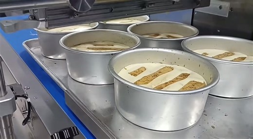 Mousse Filling Machine Making Tiramisu WhatsApp： 86 13714700804 #cake #tiramisu #cakemaking #bakerymachine