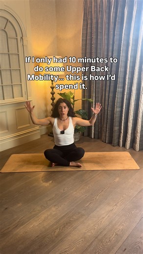 If I had a stiff spine from being hunched over my computer or phone all day or even mamas holding their kids all day here is how I’d remedy it. There is so much focus on strength, lower back pain, and and core but the unsexy truth is we’ve got to make sure that our upper back and shoulders get some love or before you know if stiffness and pinching sets in! I’ll even say that for all you heavy lifters out there (myself included) I use moves like these to make sure I stay away from injury 👌 Take 