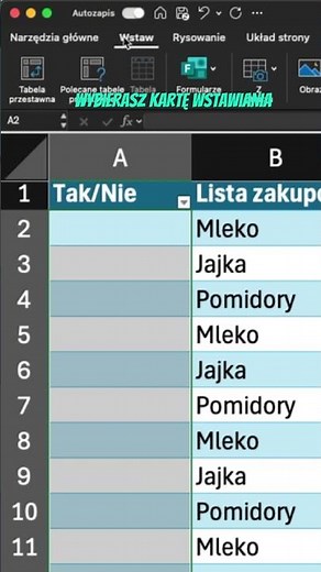 Excel - jak wstawić pole wyboru? 🤔