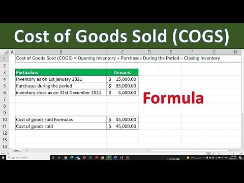 how to calculate cost of goods sold COGS | find cost of goods sold | what is cost of goods sold