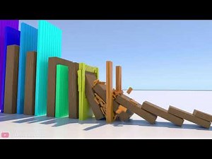 HUGE DOMINOES - Chain reaction simulation