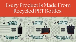 Eco-Friendly Laptop Sleeve 14 Inch Recycled from 16 Plastic Bottles - Laptop Case Sleeve - Protective Computer Carrying Cover- Briefcase Handbags for Business, Office (Grey/Blue)