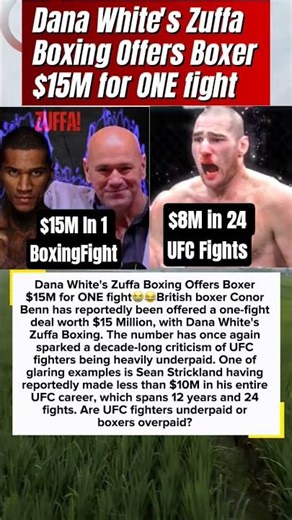 Zuffa Boxing Vs UFC Comparison Sallary #ufc #zuffaboxing #mmanews