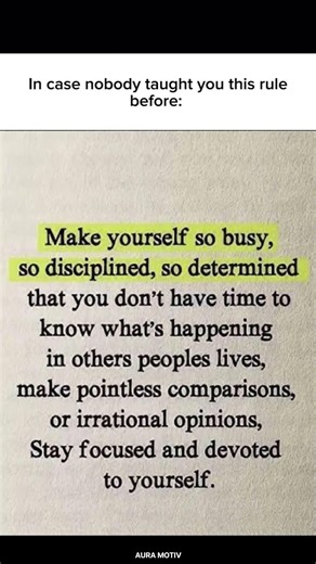 Make yourself so busy, so disciplined, so determined #motivation