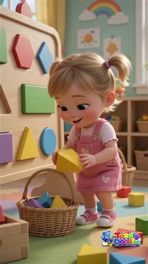 Learn Shapes with This Fun Shape Sorter🧩🔴 #shorts #shortsfeed #trending #viral #toddlerlearning