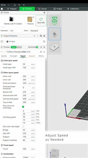 What to check for when setting up a 3D print file in Bambu Studio